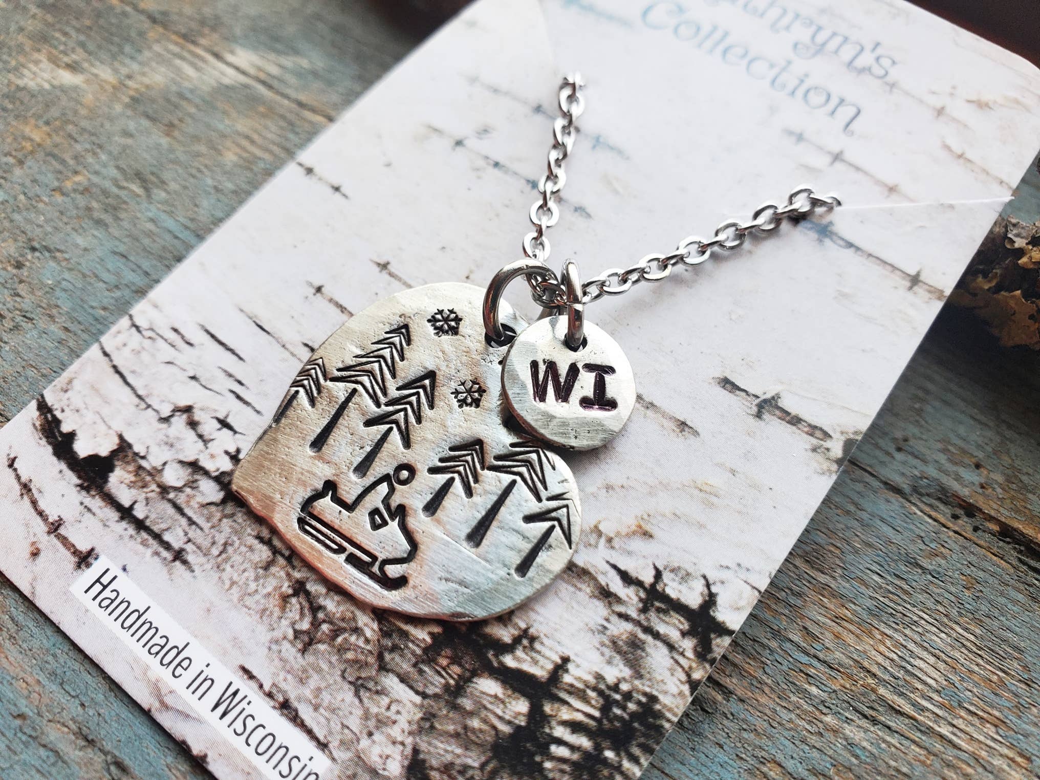 Kathryn's Collection - Wholesale Pendant/Charm Necklace - Snowmobile Heart Necklace (customizable)  3