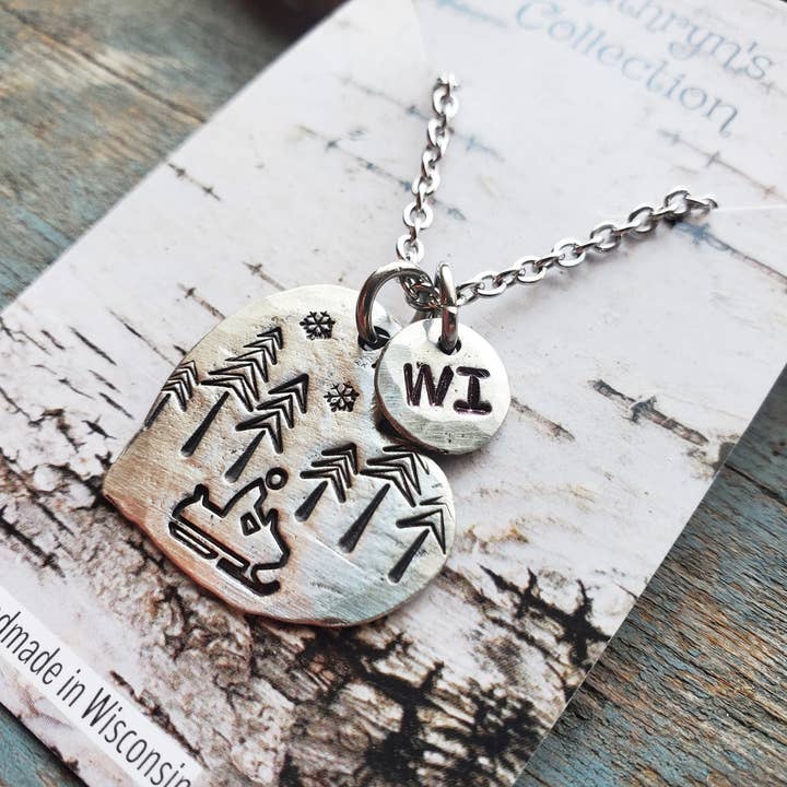 Kathryn's Collection - Wholesale Pendant/Charm Necklace - Snowmobile Heart Necklace (customizable) 3