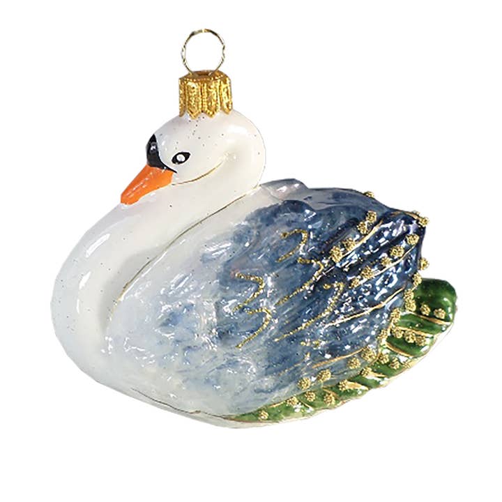 Christmas ornament - Swan handpainted for wholesale by Koustrupco