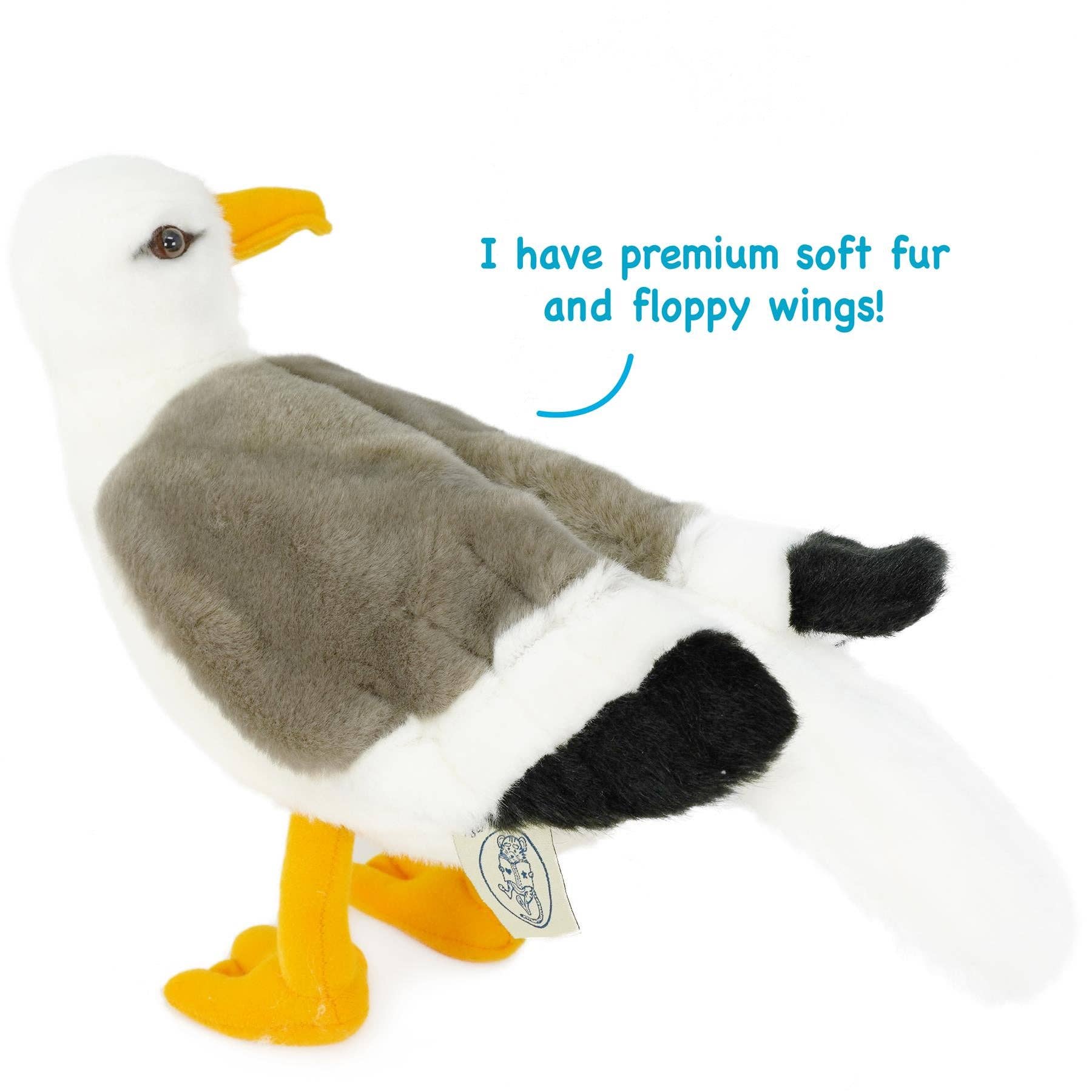 VIAHART Toy Co. - Wholesale Stuffed/Plush Toy - Kids & Baby - Seamus The Seagull | 12 Inch Stuffed Animal Plush5