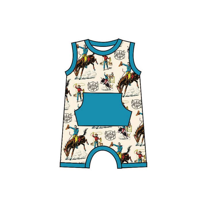 Aier Wholesale - Wholesale Jumpsuit - Baby - Baby boys summer western sleeveless rompers