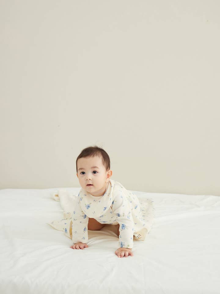 Norsu Organic - Wholesale Bodysuit (Non-Footed) - Baby - Baby Organic Long-sleeve Onesie-Blueberry2