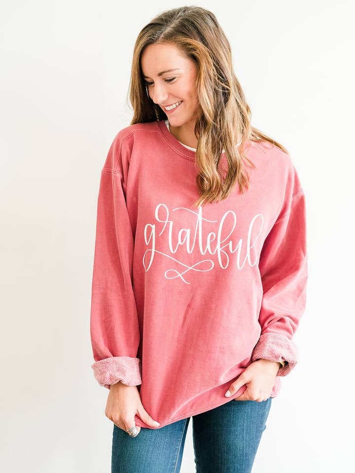 Grateful Crew Neck for wholesale by Amy Grace Monograms