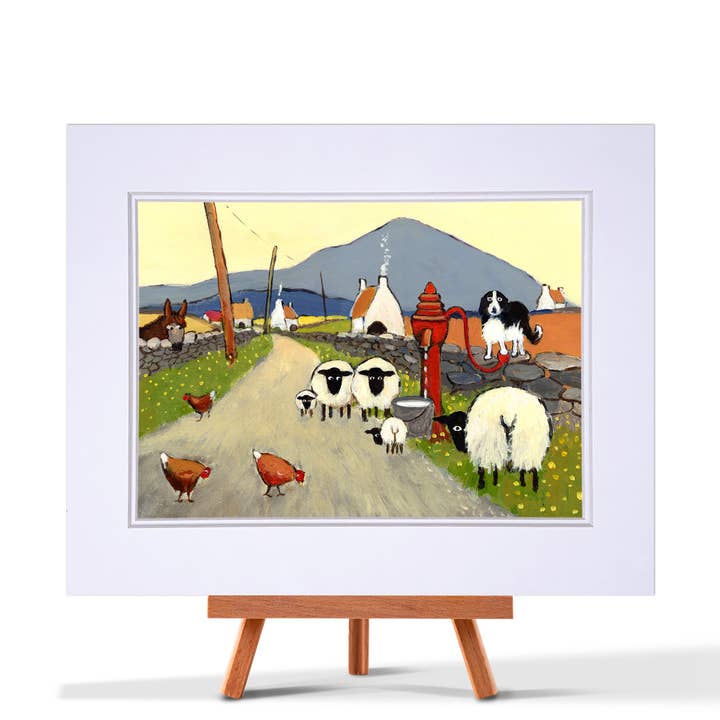 Impresión montada Tarde en el pozo de agua para venta al por mayor de The Whimsical World of Thomas Joseph