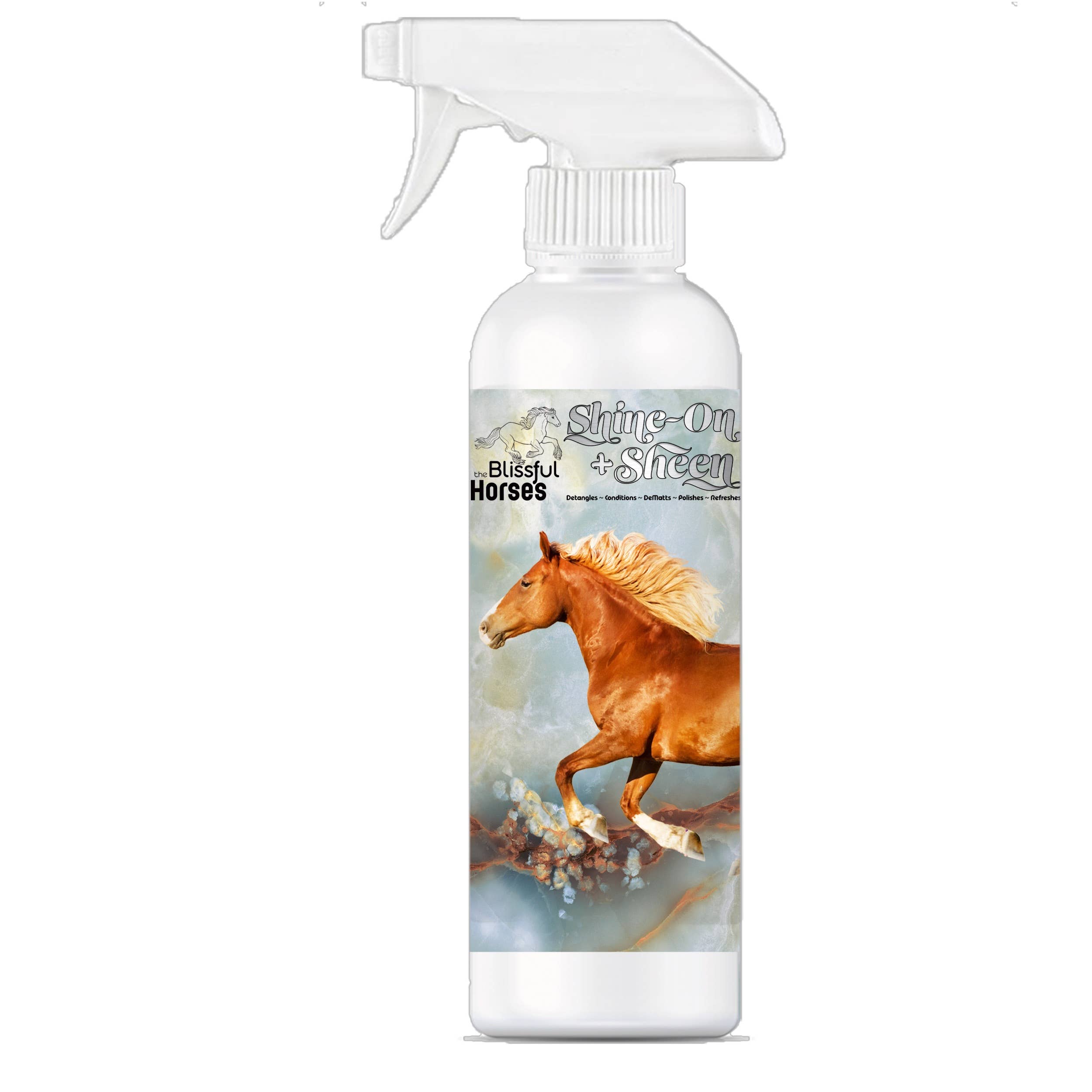 The Blissful Dog - Vente Produit de toilettage – chien - Spray Brillance et Éclat Shine-On+Sheen pour Chevaux The Blissful Dog1