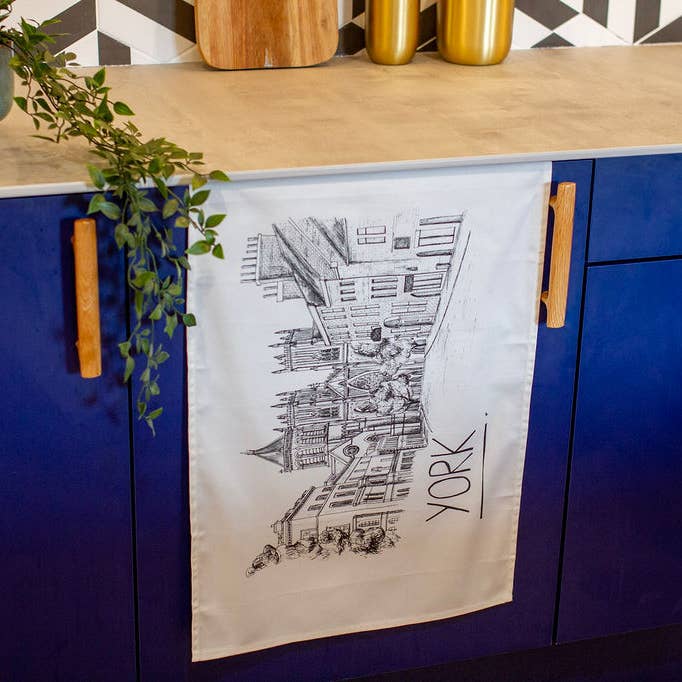 York Skyline Tea Towel for wholesale by Christopher Walster