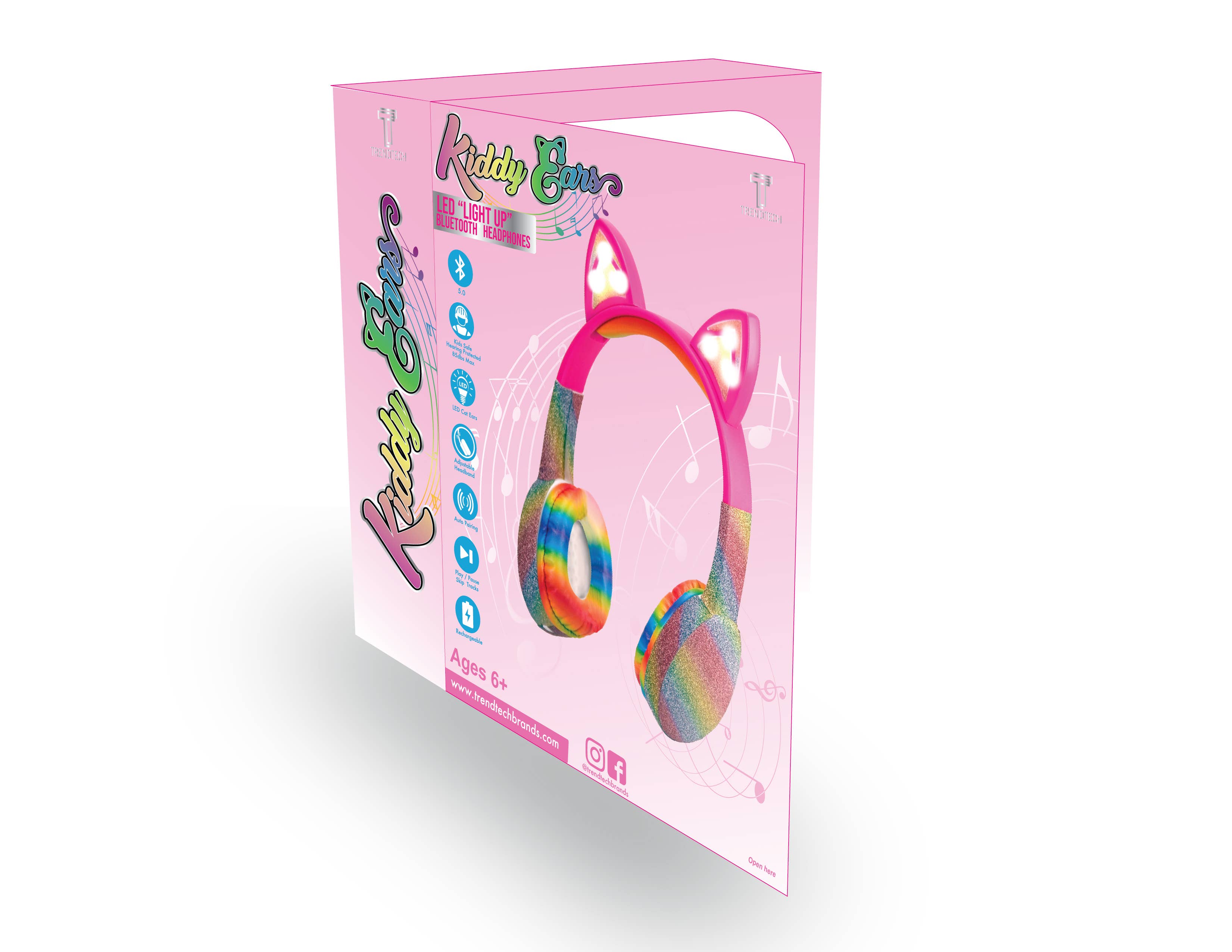 Trend Tech Brands - Wholesale Headphones - Kiddy Ears Rainbow Bluetooth  Headphones6