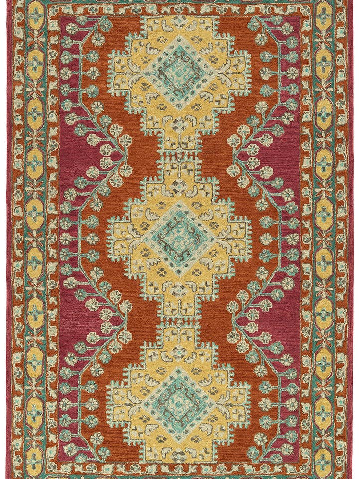 Charlotte Collection Orange 2'6" x 9' Runner Runner for wholesale by contempo fashion