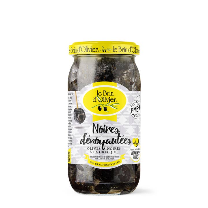 Olive nere greche snocciolate per la vendita all'ingrosso da parte di Le Brin d'Olivier
