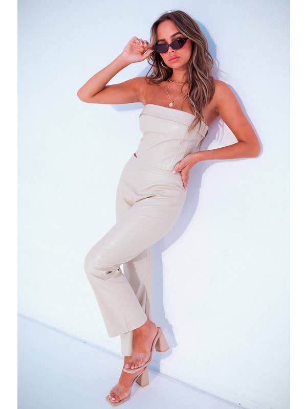 Cream CORSET TUBE TOP for wholesale on Faire