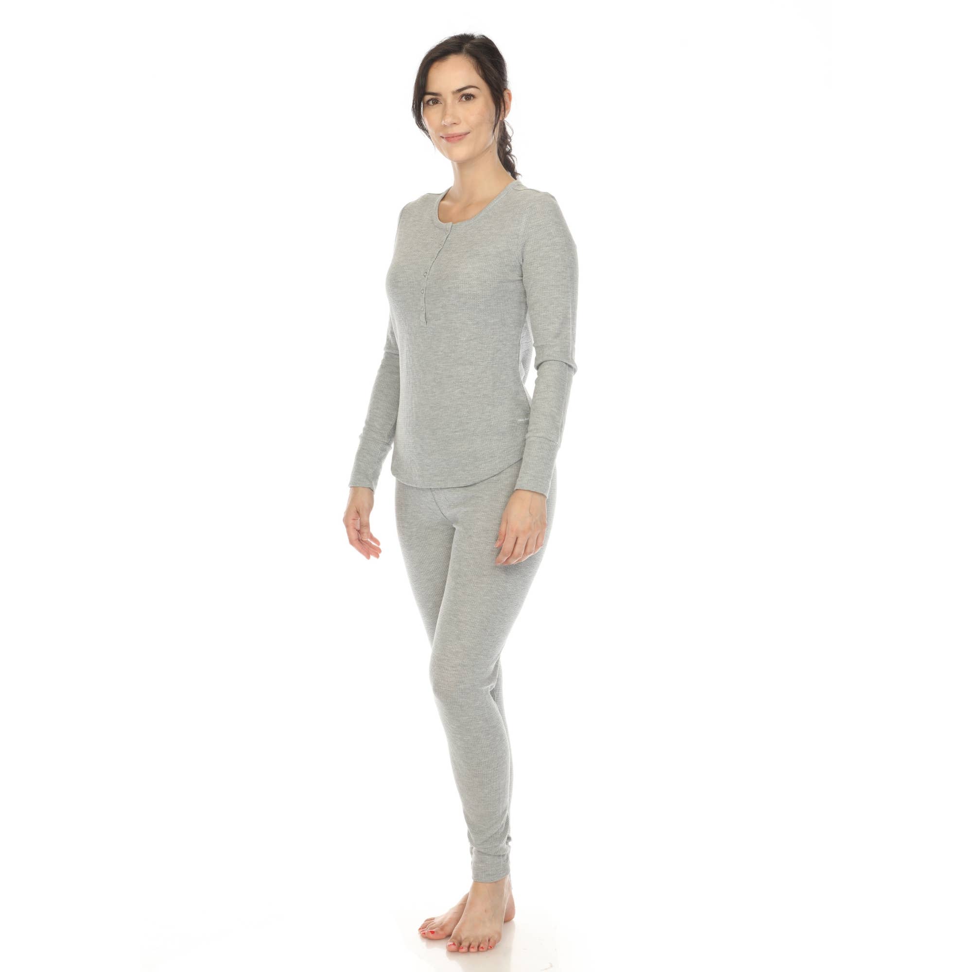 WHITE MARK - Wholesale Sleepwear Set - Women's - Women's Waffle Pajama Set10