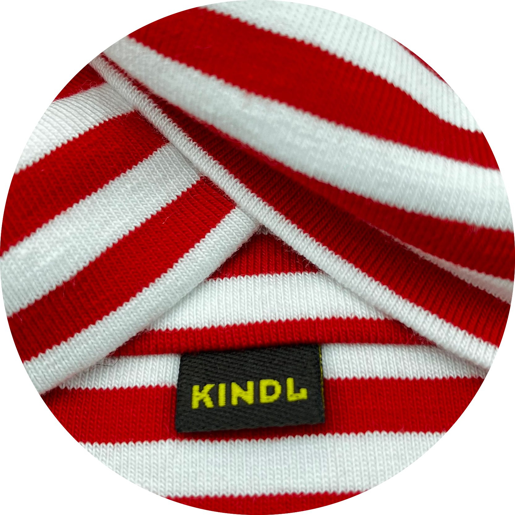 KINDL wien – Großhandel Fashion-Stirnband – Damen – Streifen Bandeau Haarband Maritim Rot Weiss Cotton Jersey1