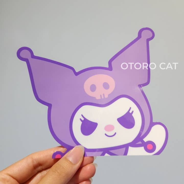 Elevate Your Style with the Purple Kuro Peeker Sticker - Per for wholesale by Otoro Cat