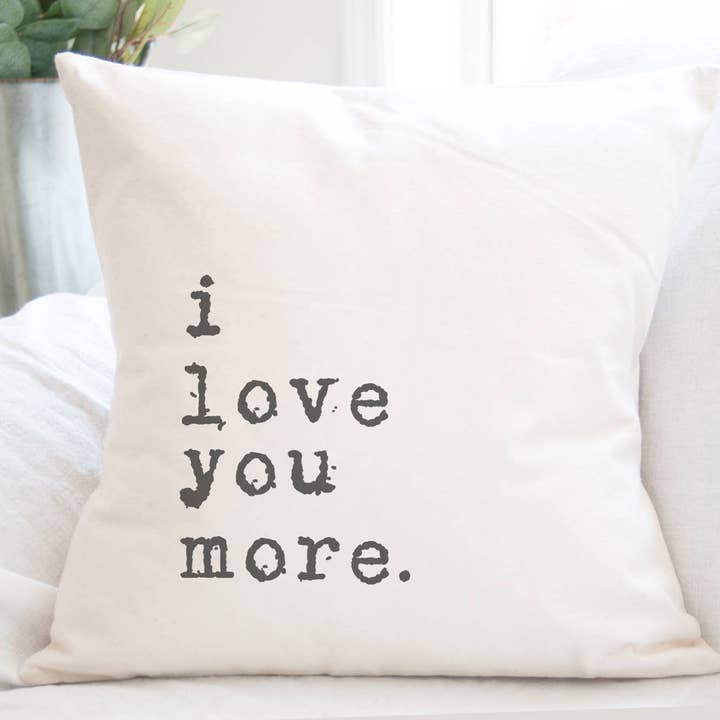 Natural Cita "Te Amo Más" - Cojín Cuadrado de Lona de venta al por mayor en Faire