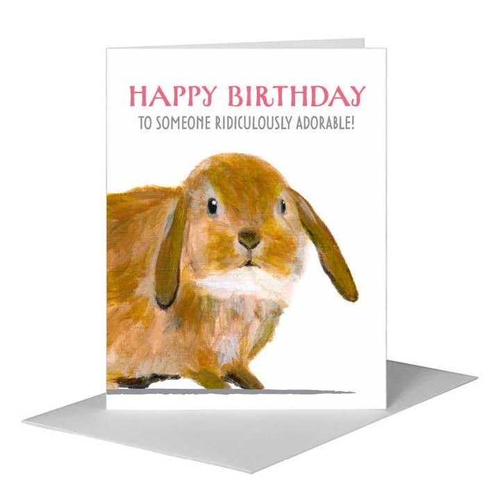 Brauner Hase, Grußkarte (#7762E) für den Großhandel von Printed Canvas