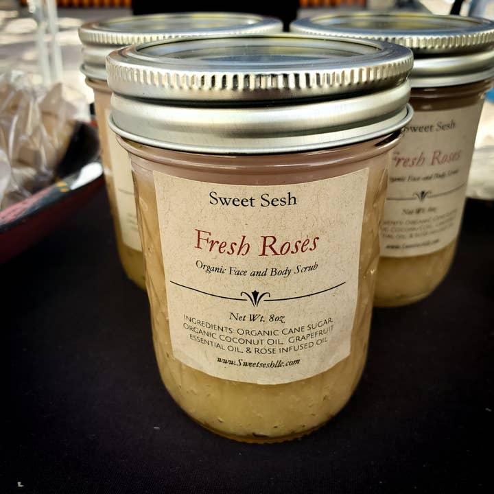 Fresh Roses Face & Body Sugar Scrub for wholesale by Sweet Sesh