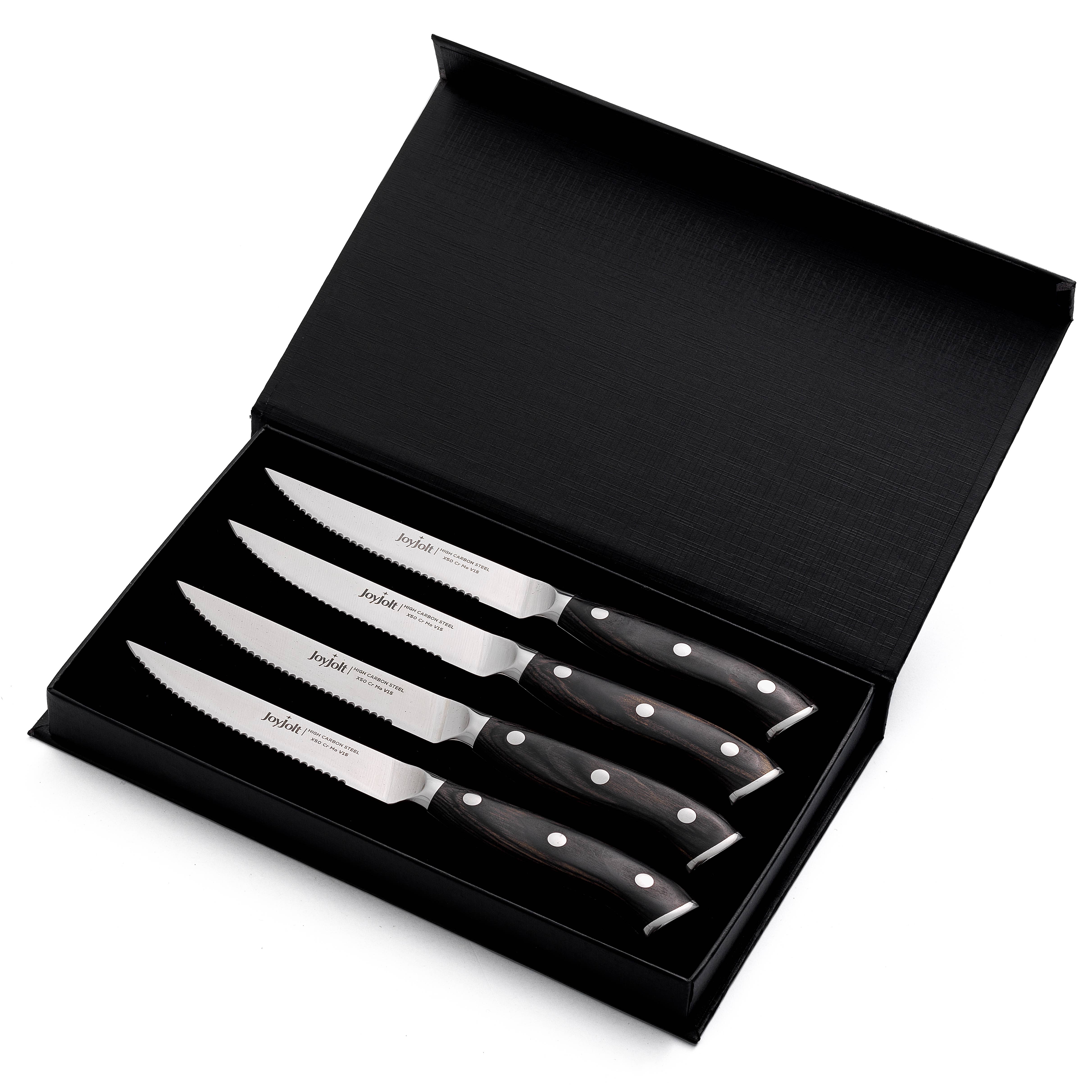 JoyJolt - Wholesale Knife Set - Steak Knives Set of 4 High Carbon, x50 German Steel Knives6
