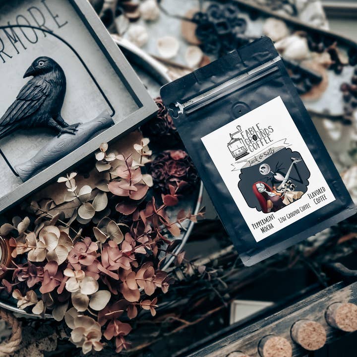 Fable Grounds Coffee - Wholesale Ground Coffee - Jack & Sally (Peppermint Mocha) 12oz Flavored Coffee