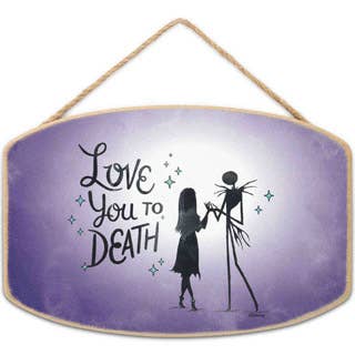 Open Road Brands, LLC - Wholesale Sign - The Nightmare Before Christmas Love You to Death Wall Decor