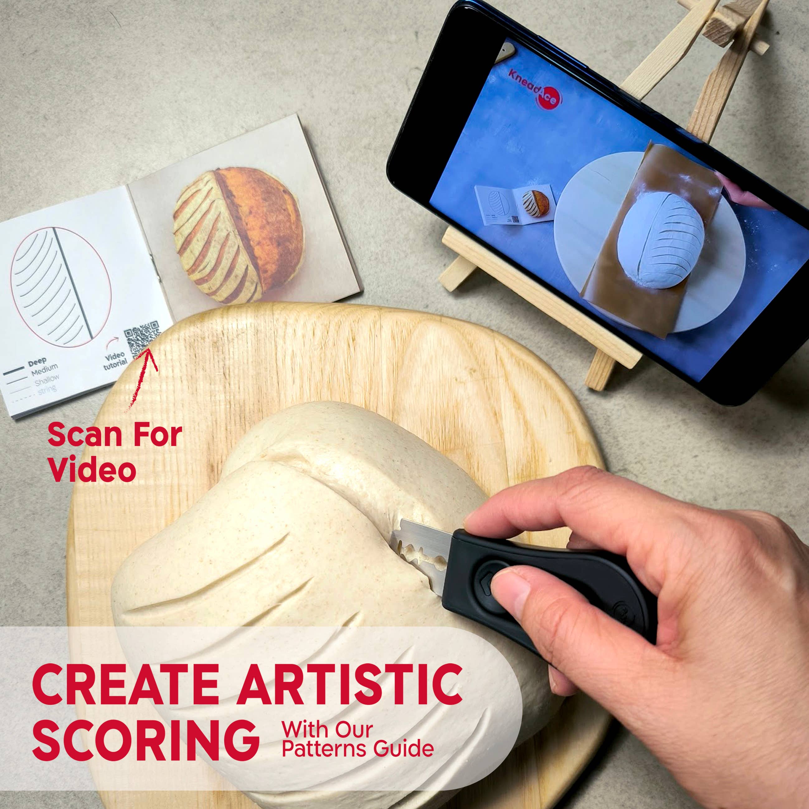 KneadAce - Vente Couteau de poche/étui - KneadAce® Lame à Pain Magnétique Extractible6