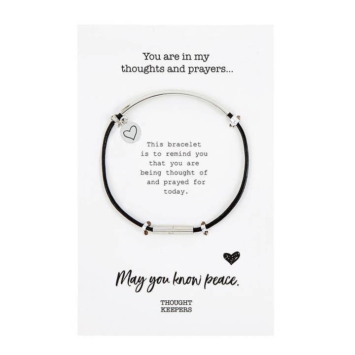 Thought Keepers Bracelet - Black/Silver for wholesale by Faithworks by Creative Brands