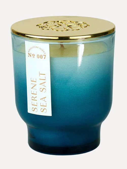 AURA PURE, Serene Sea Salt - Maeve Glass Candle 7 oz for wholesale by Elum Designs Home