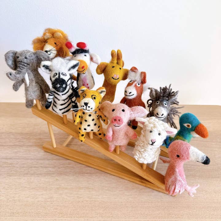 Get your own Wool Felt Finger Puppet Set - Choose Your Favorites! (12 pieces) for wholesale by Ganapati