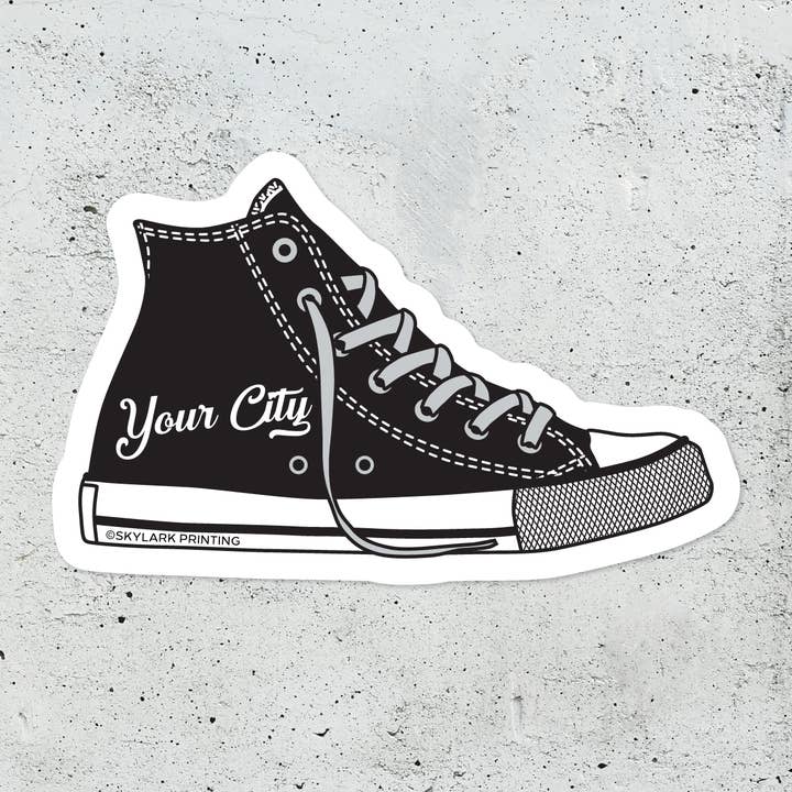 Skylark Printing - Wholesale Sticker - Custom Vintage High Top Shoe Souvenir Sticker1