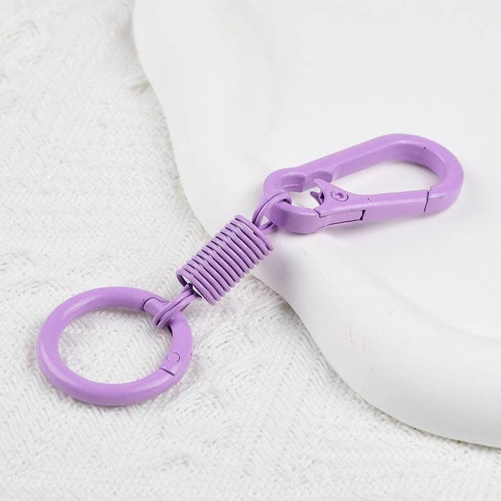 FurDecoration - Wholesale Keychain - Women's - Rebound Finger Ring Keychain in Solid Color Zinc Alloy11