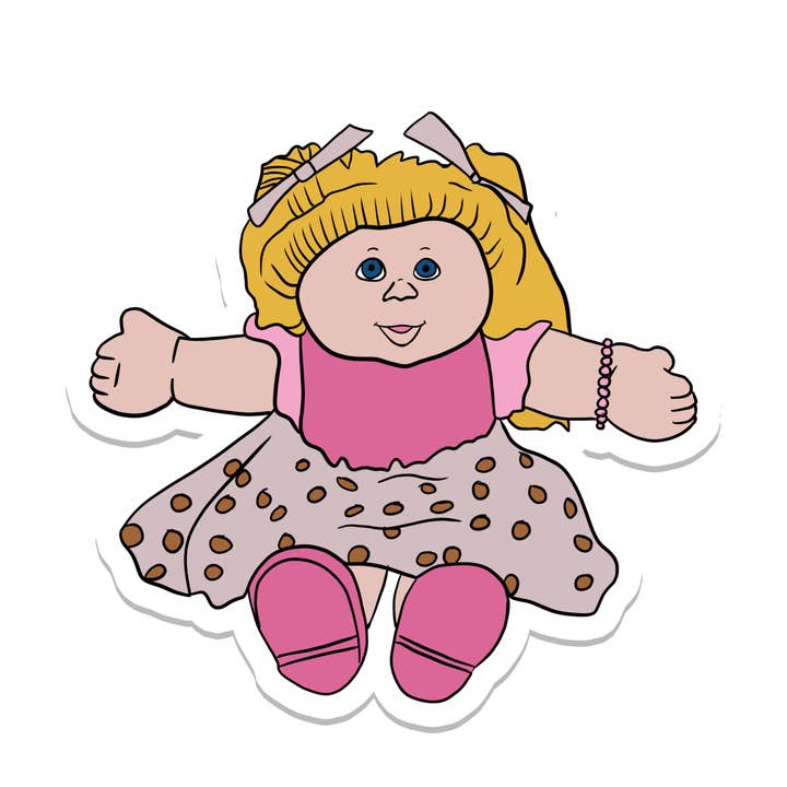 Baby Doll | Nostalgia | Waterproof Sticker | 2.5" for wholesale by Rebel and Siren Stickers