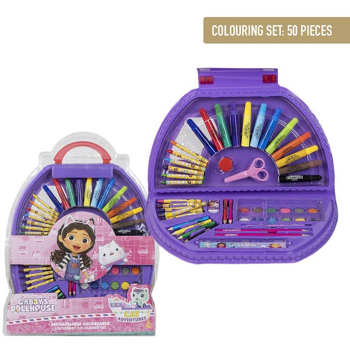 Mastoys, S.L. - Wholesale Art Set - Kids & Baby - GABBY'S DOLLHOUSE 50-PIECE STATIONERY SET - 27000008190