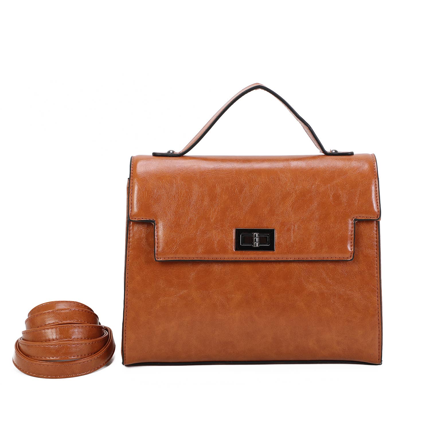 INES DELAURE - Wholesale Handtas met handvat - Dames - Handtas met ritssluiting en klep7