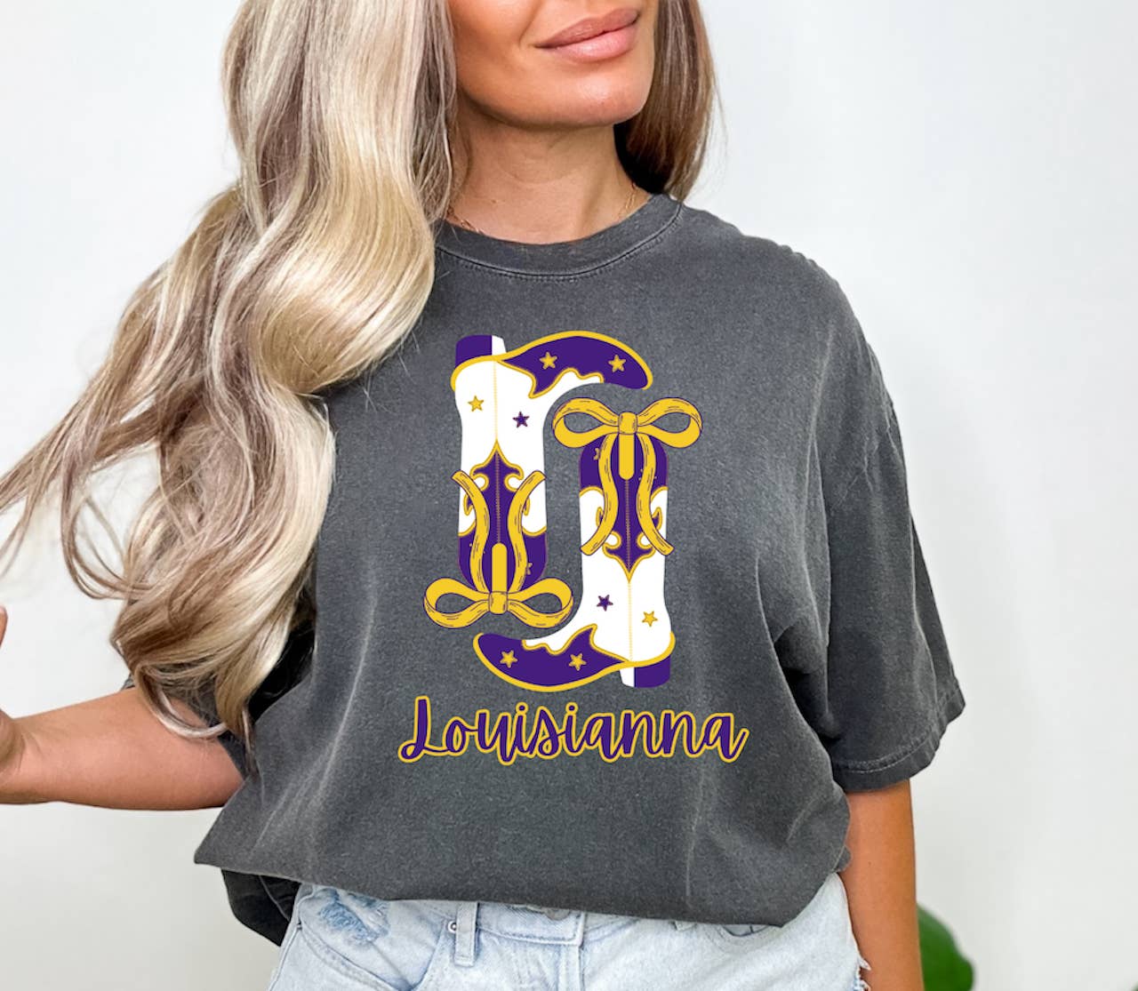 Bella Marie Apparel & Co - Wholesale T-Shirt (Graphic) - Unisex - LSU Tigers Game Day Boots Shirt, LSU Football, LSU Game Day