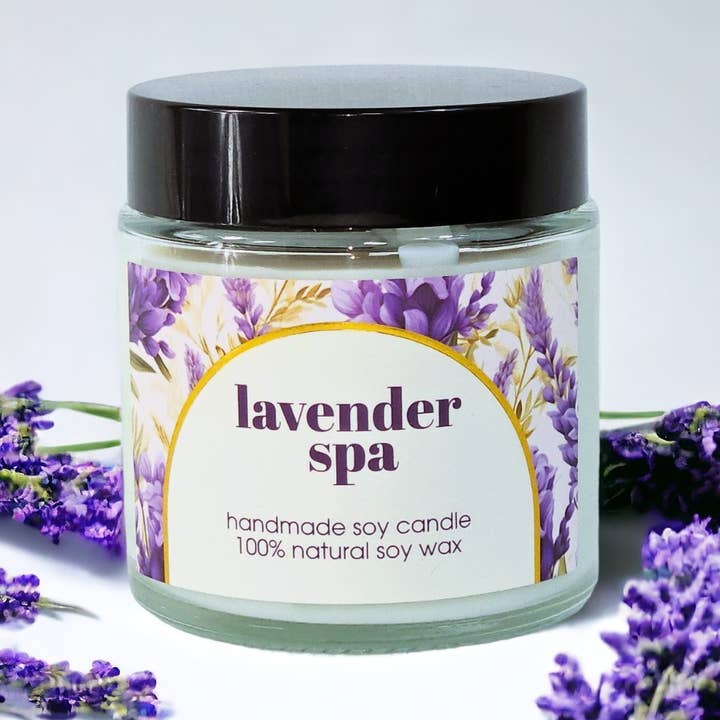Spa Natural Lavender Scented Soy Candle for wholesale by EthnicNatur