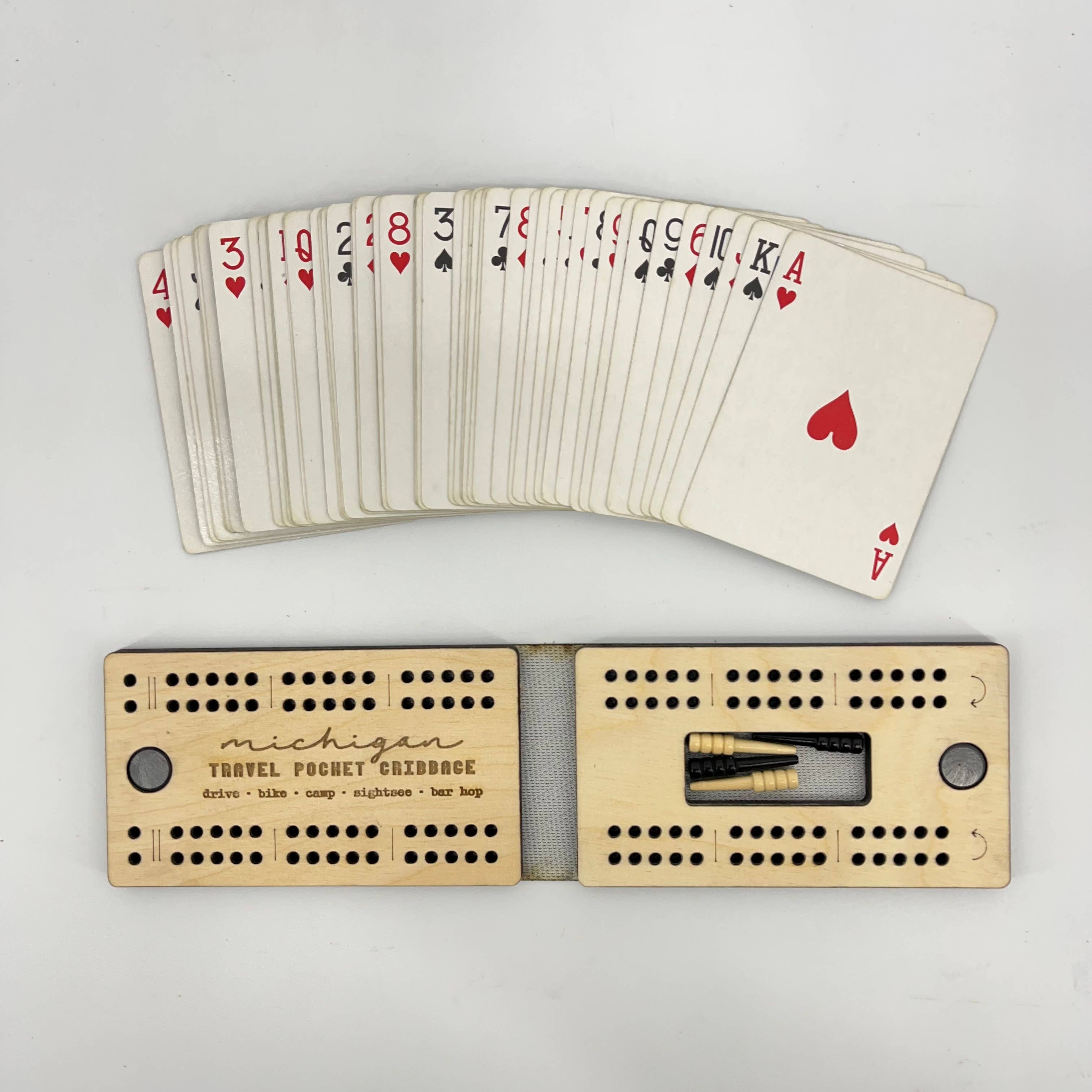 Makery Maven Co. - Wholesale Board Game - State Collection | Travel Size Pocket Cribbage Board6