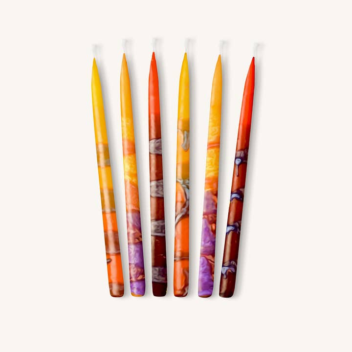 Ner Mitzvah - Wholesale Tapered Candle/Candlestick - Chanukah Candles - Premium Multi Color - 45 Pack