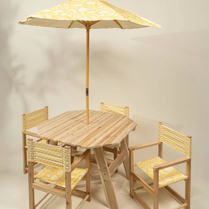 Coco Village - Wholesale Patio Set - Kids’ Patio Set 4 Chairs and Parasol–Summer Fruits0