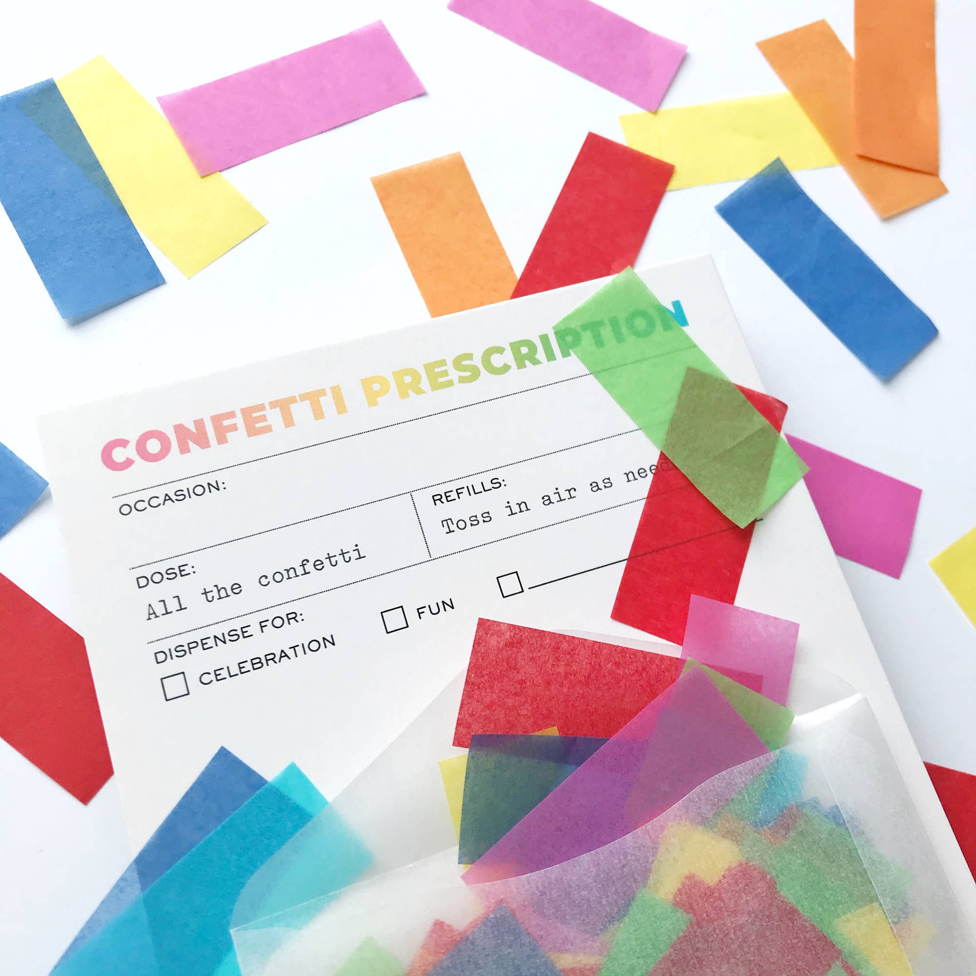 Praxis Design Studio - Wholesale Confetti - Confetti Card - Confetti Prescription Card1