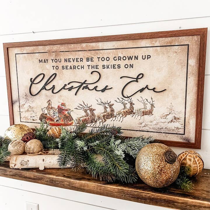 WillowBee Signs & Designs - Wholesale Sign - Search Skies Christmas Eve - Rectangle Style