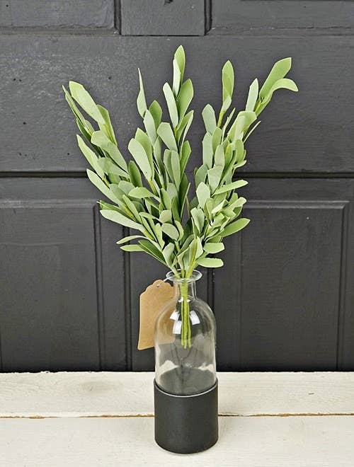 Holiday Depot Inc. - Wholesale Artificial Flowers - 27065- 14in Foamy Willow Leaves Bush-0