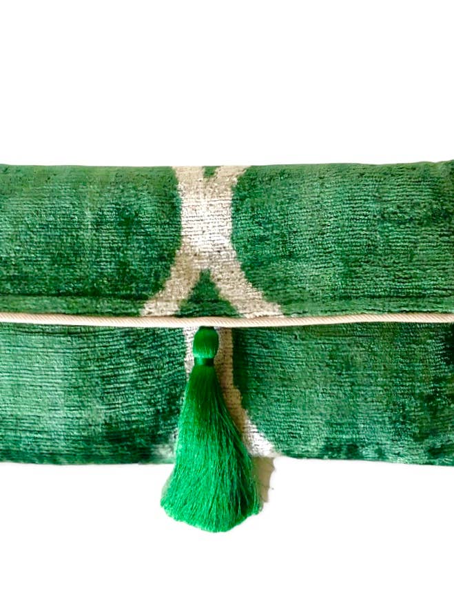 Silk Velvet Ikat Clutch for wholesale by AYCA DESIGN