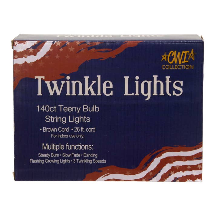 Americana Twinkle Teeny Lights 140 ct. for wholesale by CWI Gifts