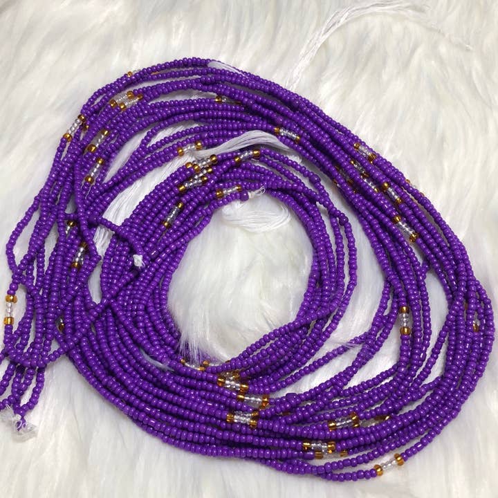 WHOLIFECO - Wholesale Beads - Royal Purple Waist Beads2