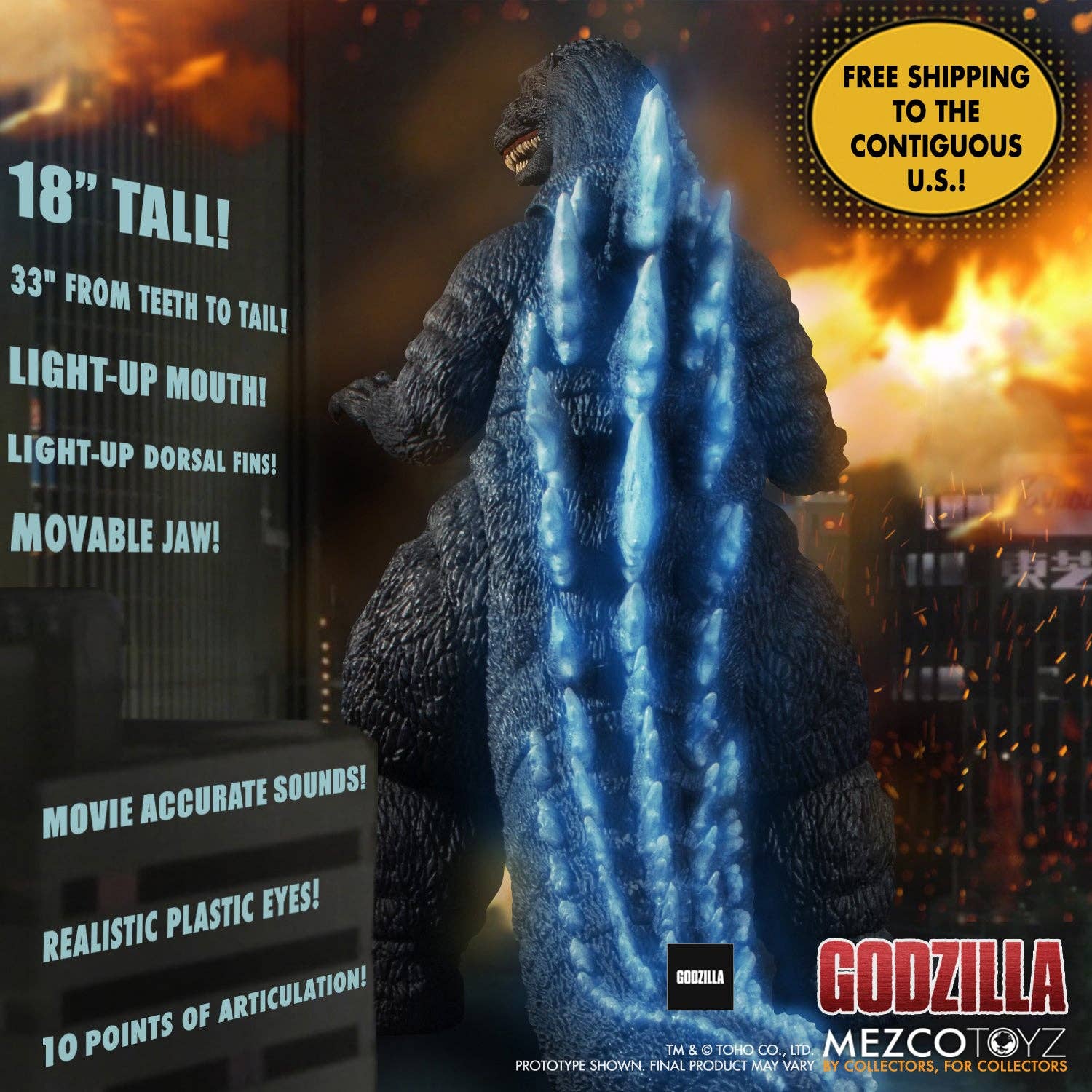 Close Up GmbH - Vendita all'ingrosso Figurina giocattolo - Bambini - Ultimate Godzilla Action Figure FX Light & Sound2