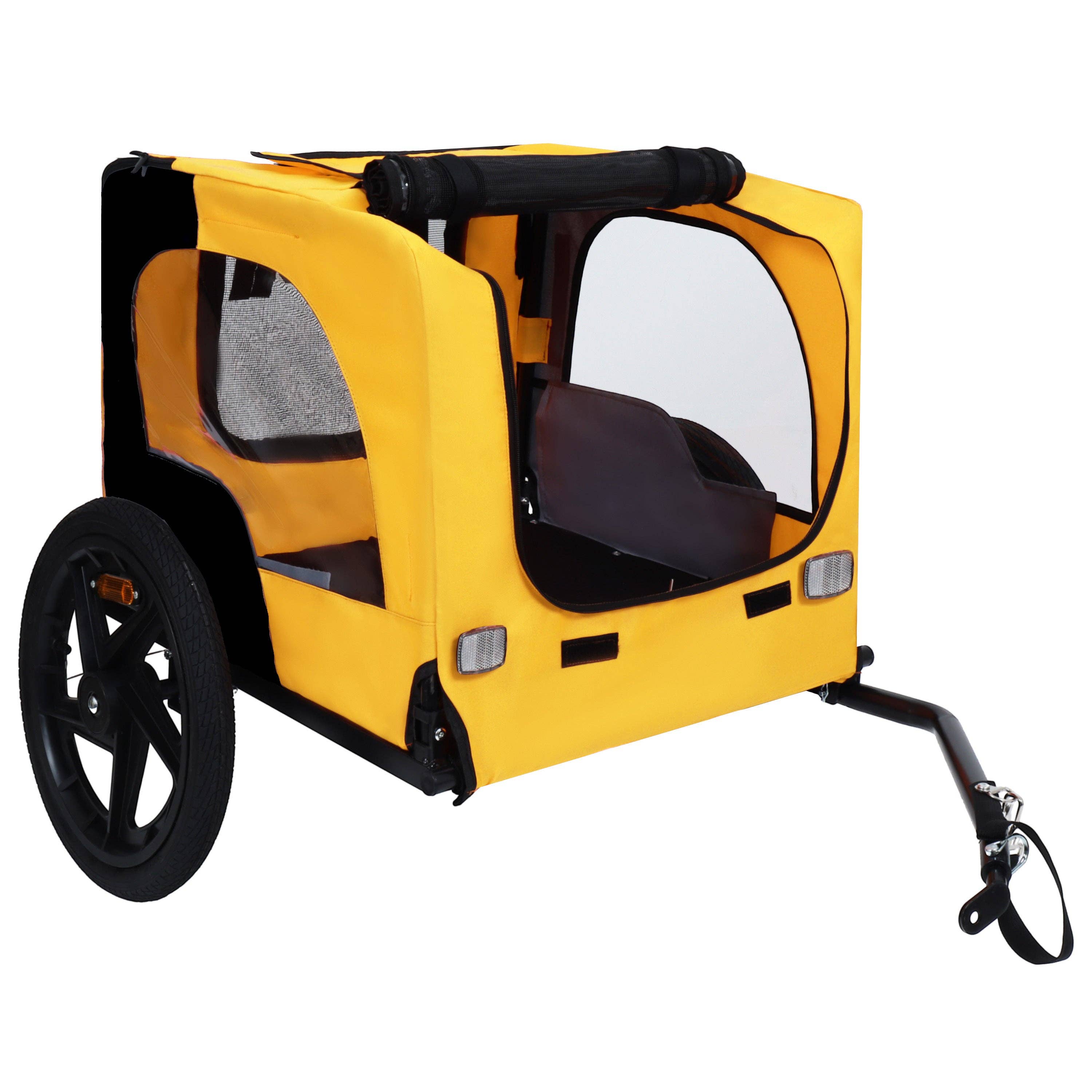 39F Inc. - Wholesale Pet Carrier - Cat/Dog - Folding Pet Bike Trailer for Small to Medium Dogs, Yellow11