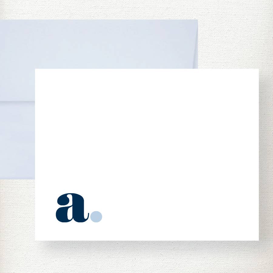 Chunky Dot Initial Note Card - Multi Color for wholesale on Faire4