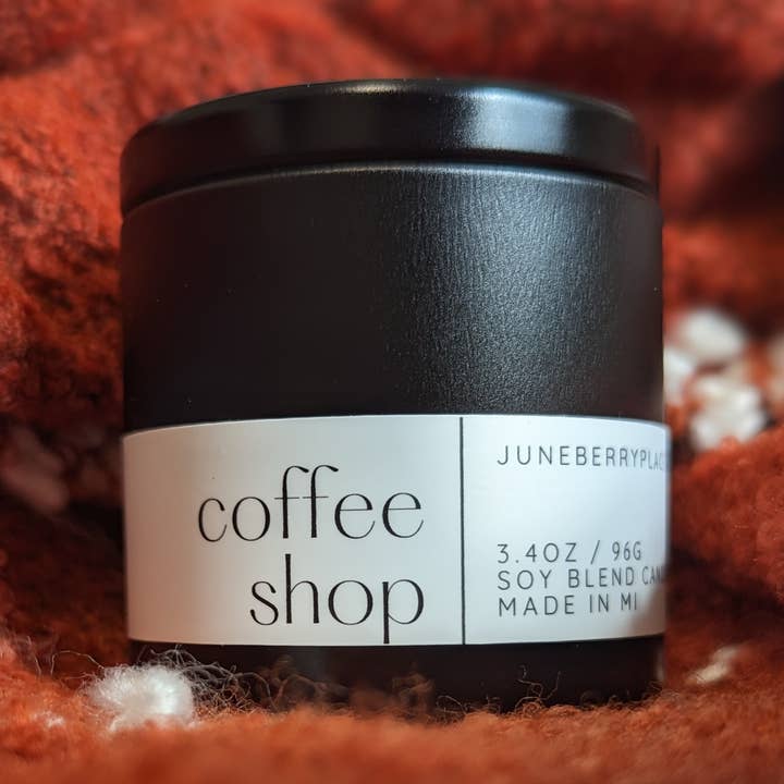 Coffee Shop Mini Travel Candle, Best Seller Fall Scent for wholesale by juneberryplace home fragrances - Candles, Diffusers & Sprays