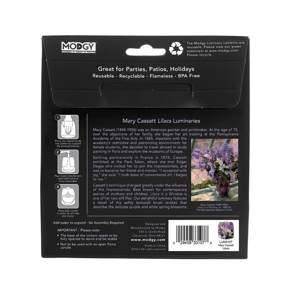 Modgy - Wholesale Lantern - Luminary Lantern - Mary Cassatt Lilacs4