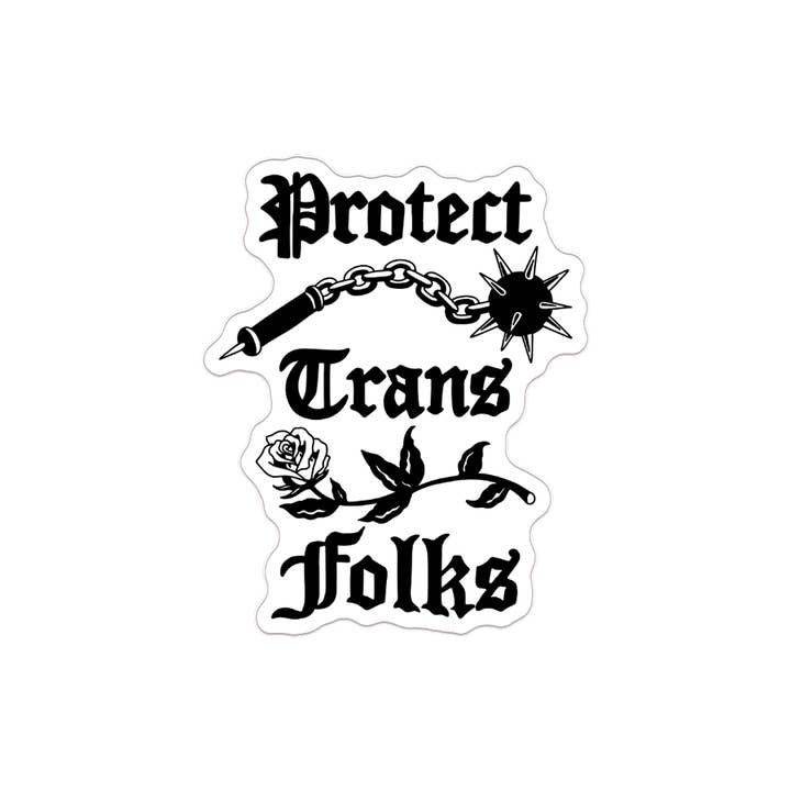 Transfigure Print Co. - Wholesale Sticker - Protect Trans Folks/Kids Solid Sticker