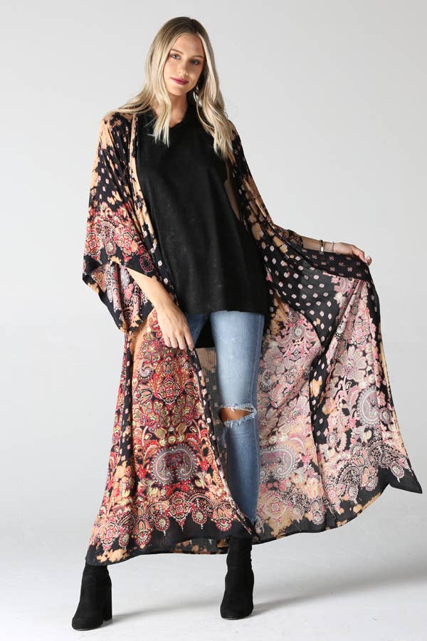 ANGIE - Wholesale Kimono - Women's - BJ664-W702 BLEACH TIE DYE PRINTED DUSTER KIMONO14